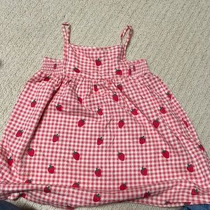 Zara girls strawberry dress summer 3-4